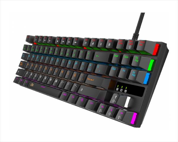 TECLADO GAMER MECANICO NETMAK USB NM-SKILL NEGRO RETROIL 80% SWITCH BLUE