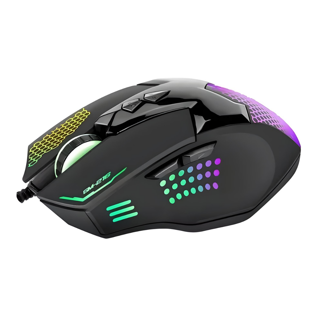 MOUSE XTRIKE GAMER USB GM-216 RGB 3600 DPI 7 BOTONES