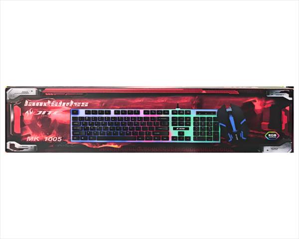 TECLADO Y MOUSE MK-1005 GAMER RGB USB (novedad)