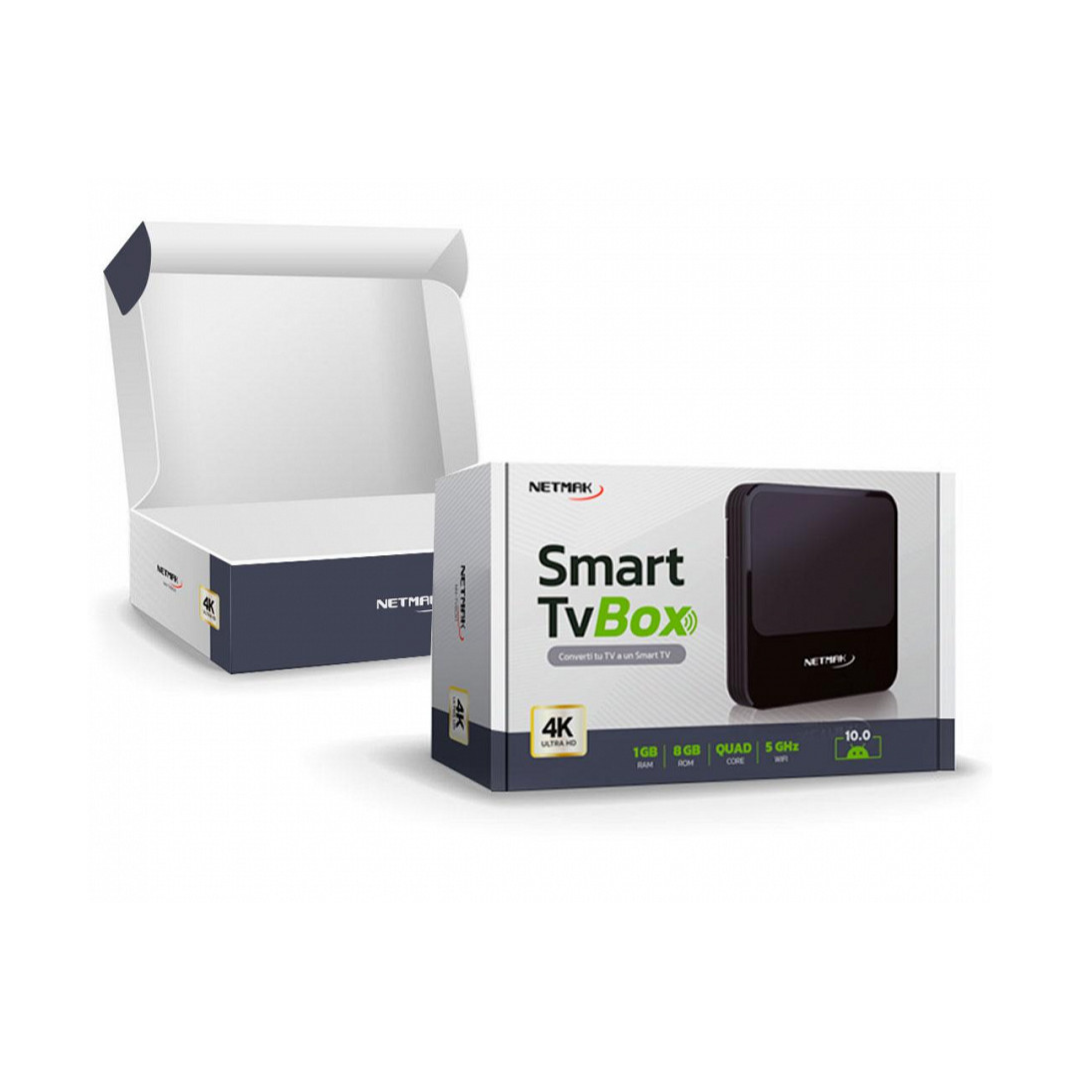 SMART TV BOX NETMAK NM-TVBOX3 ANDROID 10.0 CON 1GB/8GB (EXPANDIBLE A 32GB) (incluye fuente)