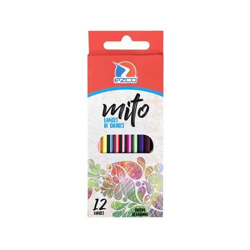 LAPICES DE COLORES EZCO MITO LARGO X12