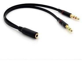 ADAPTADOR NOGANET AC-3.5 A 2/ 1 X 3.5 PLUG HEMBRA A 2 X 3.5 PLUG MACHO P/PC