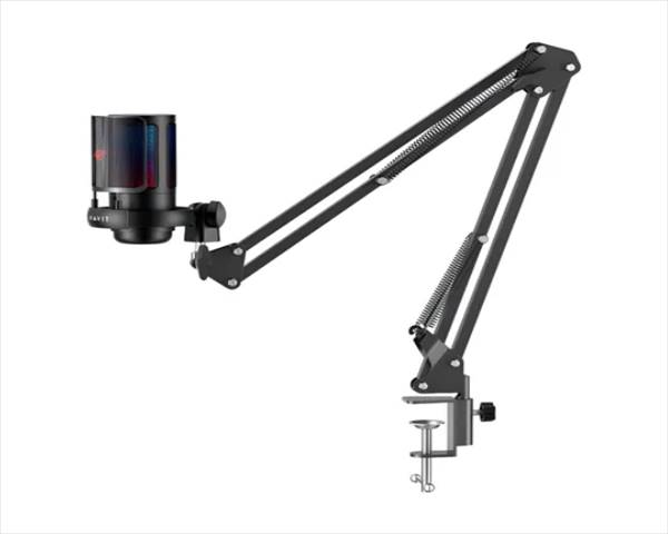 MICROFONO GAMER HAVIT GK50 PRO CON BRAZO ARTICULADO STREAMER NEGRO