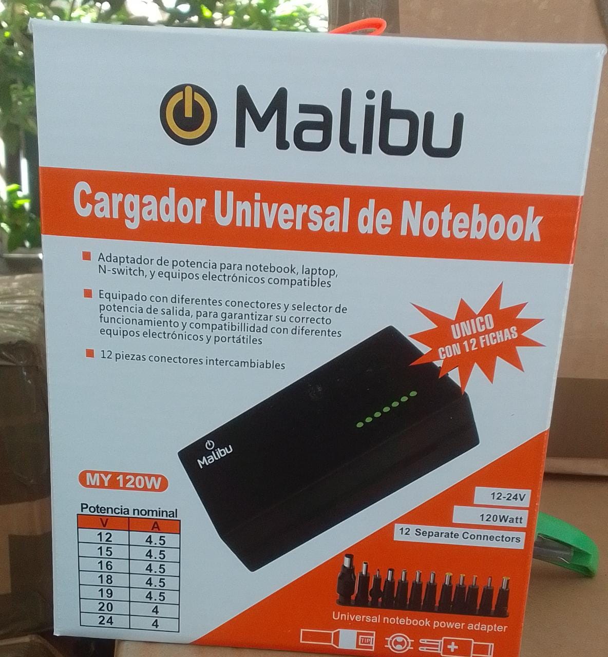 Cargador de Notebook Malibu 120W 