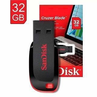 PENDRIVE SANDISK 32GB CRUZER BLADE NEGRO