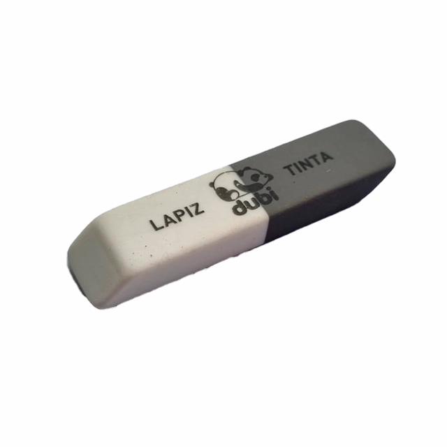 Goma de borrar college gris/blanca 