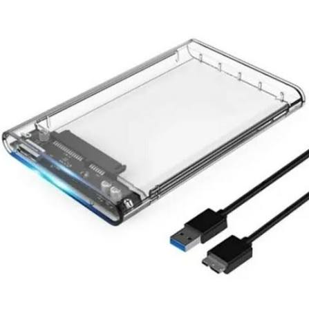 CAJA TRANSPARENTE PARA DISCO 2.5 HDD/SSD