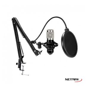 MICROFONO NM-MS790 BRAZO ARTICULADO SET STREAMER NETMAK