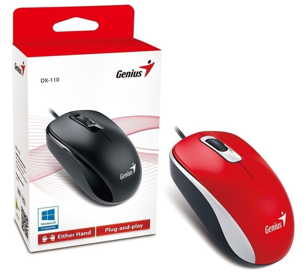 MOUSE GENIUS DX-110 USB RED
