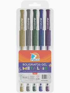 BLISTER BOLIGRAFO GEL METALIC EZCO